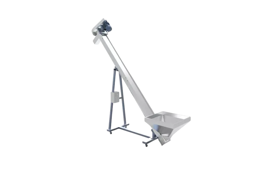 Screw feeder for plastic recycling machine