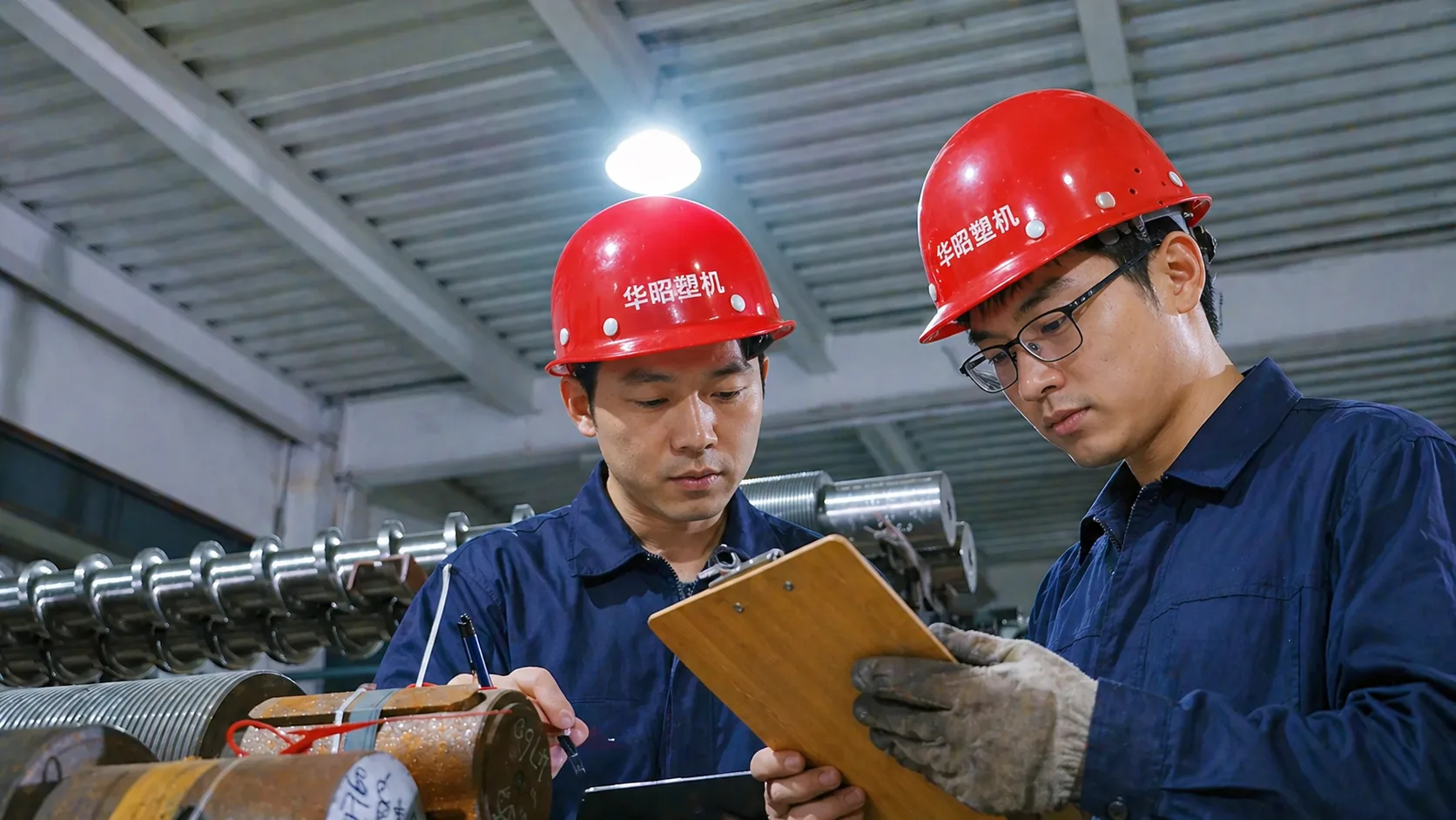 Quality inspection process for plastic recycling machinery