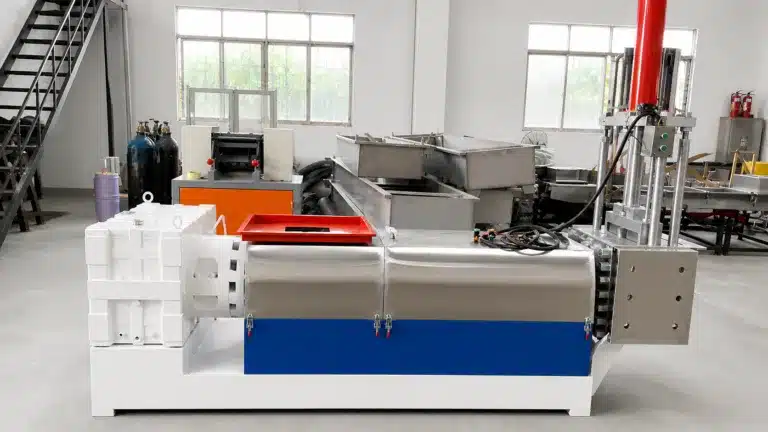 Single screw extruder with 158mm screw for plastic recycling