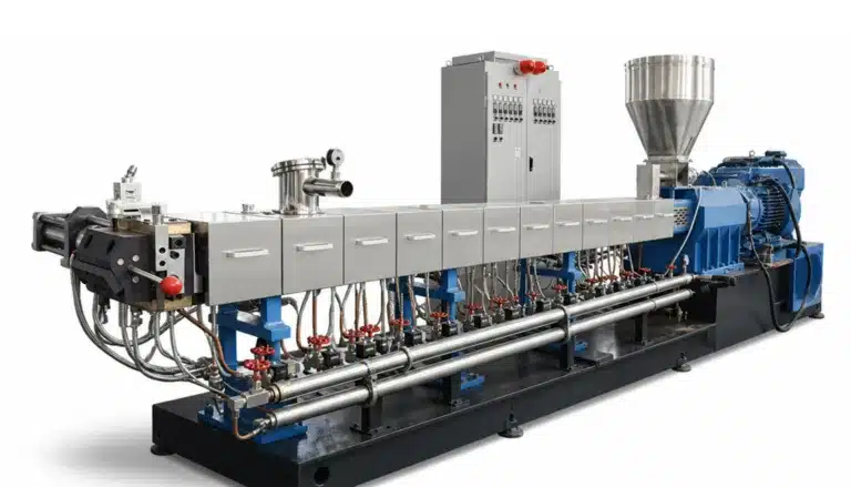 Single screw extruder with 200mm screw for plastic recycling