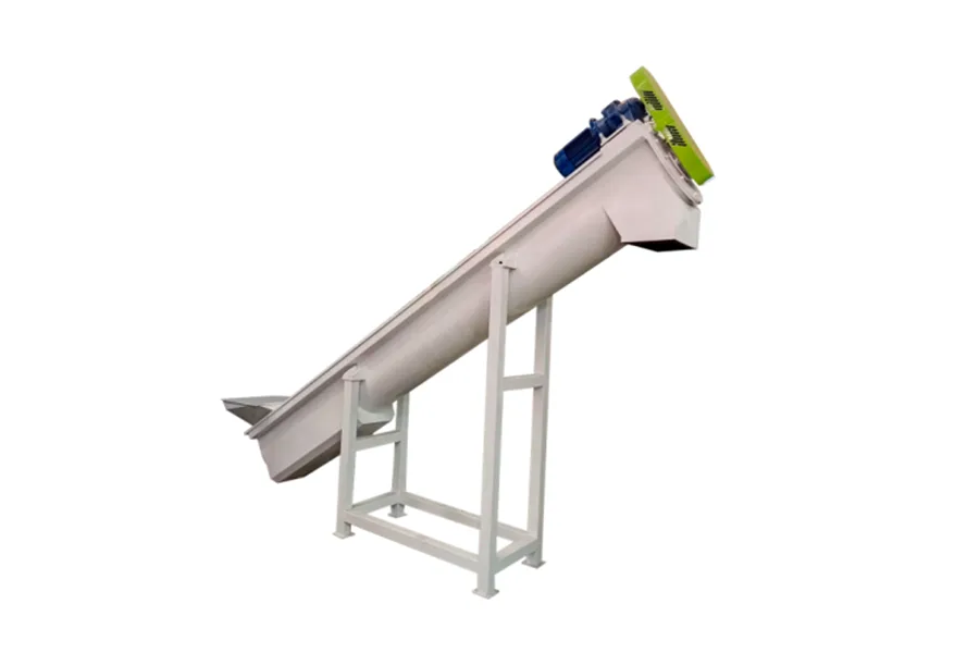 Screw Loader for PET Bottle Washing Line conveying PET flakes