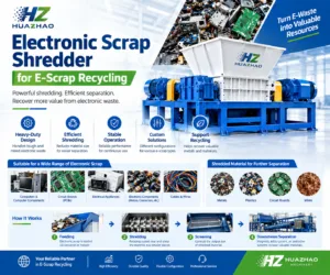 Electronic Scrap Shredder for E-Scrap Recycling