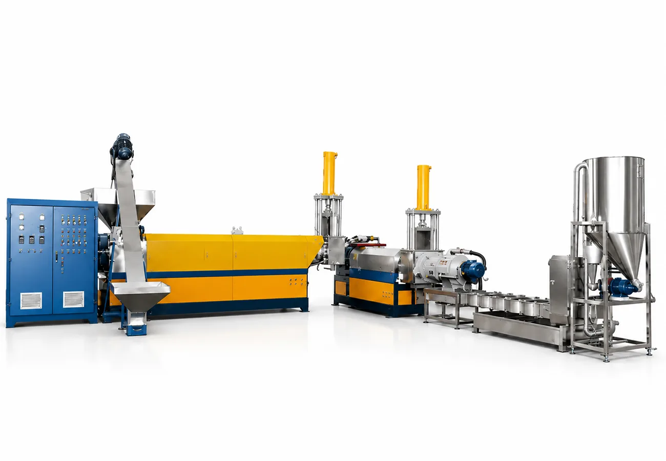 Alt Text: Water Ring Plastic Pelletizing Line for Plastic Recycling