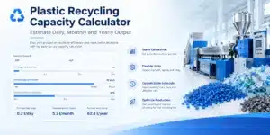 Plastic Recycling Capacity Calculator to Estimate Daily, Monthly and Yearly Plastic Processing Output